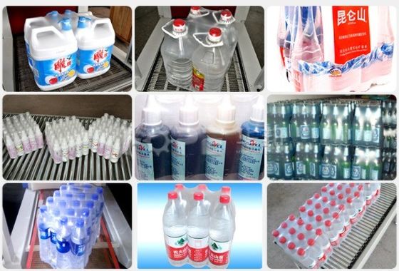 ミネラルミルクウォーターボトルのためのプラスチック製のスリーブフィルムラップ熱縮包装機