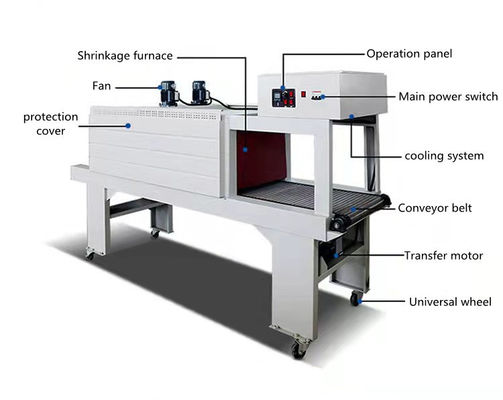 500ML 1L 2L オイルボトル フローコンベヤーフィルムラップ デザイン付き収縮ラッピングマシン
