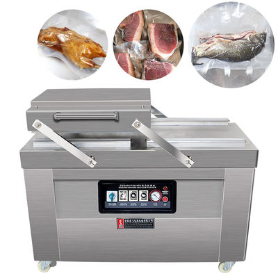 食品ショップ真空シラー DZ-500 モデル 商用用用ダブルチャンバーパッケージングマシン
