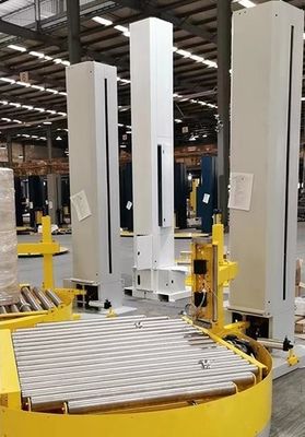 パレットストレッチ包装機 広告 L型ターンテーブル 完全自動包装