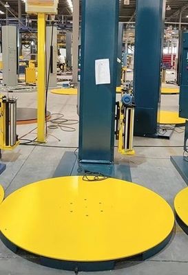 パレットストレッチ包装機 広告 L型ターンテーブル 完全自動包装