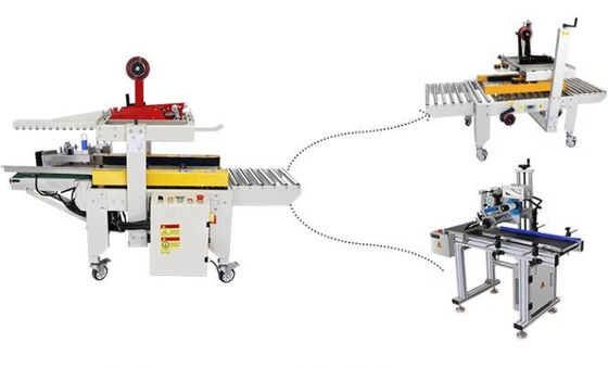 包装用の汎用性のあるカートンシールおよびラベル付けマシン 適用 カートン長さ≥130mm