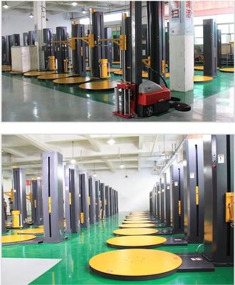 2400mm コラムの高さ パレット包装機 ストレッチフィルム 自動ストレッチ包装機 パレット包装機