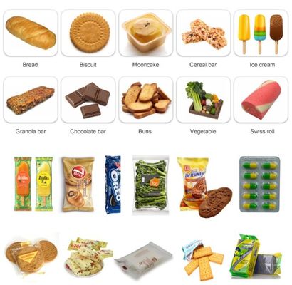 90-400mmのパッケージフィルム幅の自動プラスチック袋枕パンパッキングマシン