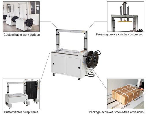 紙箱の包装で300kgの負荷容量のための完全自動PPベルトストラッパーマシン