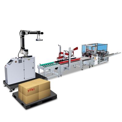 紙包装 完全自動 紙箱 エレクター フラップ 折りたたみ ロボット パレティザー PLC
