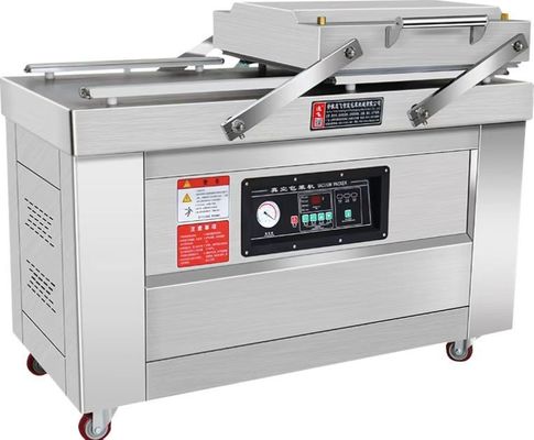 鶏肉の家庭用包装用の電気駆動産業用ダブル真空室密封機
