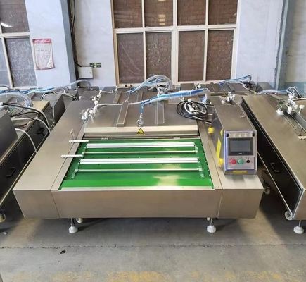 電気駆動 1000 ダブルストライプ オート 豆製品と野生野菜 連続真空包装機