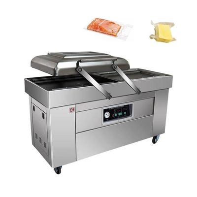 ドライフルーツと甘いトウモロコシのコブのための半自動ダブルグリューブ真空シール