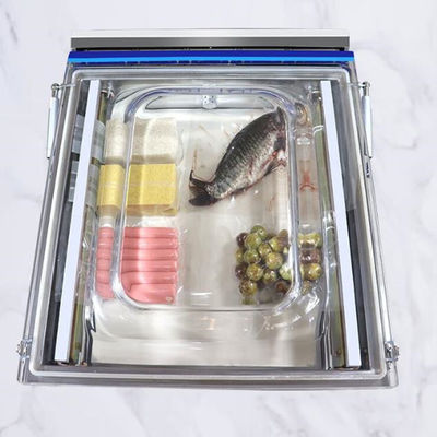 食品肉密封器 2Pc密封帯と20m3/hポンプレートを持つ真空包装機