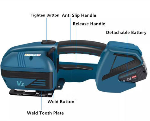 電動電池駆動の自動包装用PETPPストラッパーツール V2