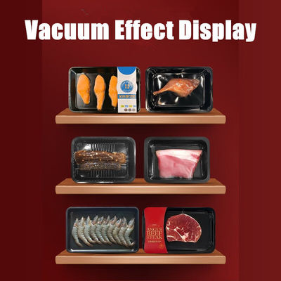 電気駆動真空トレイシラーとマップ スキンパックマシン 新鮮な牛肉ステーキ肉