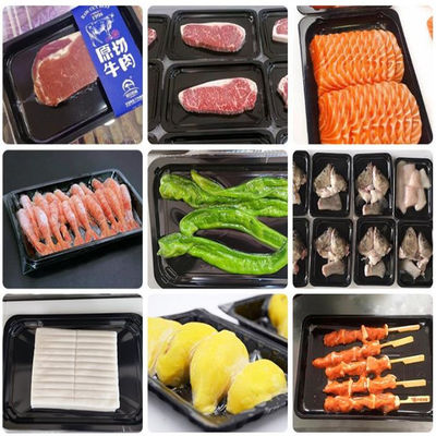 自動肉皮真空包装機 食品トレイシラー 830*750*91050mm