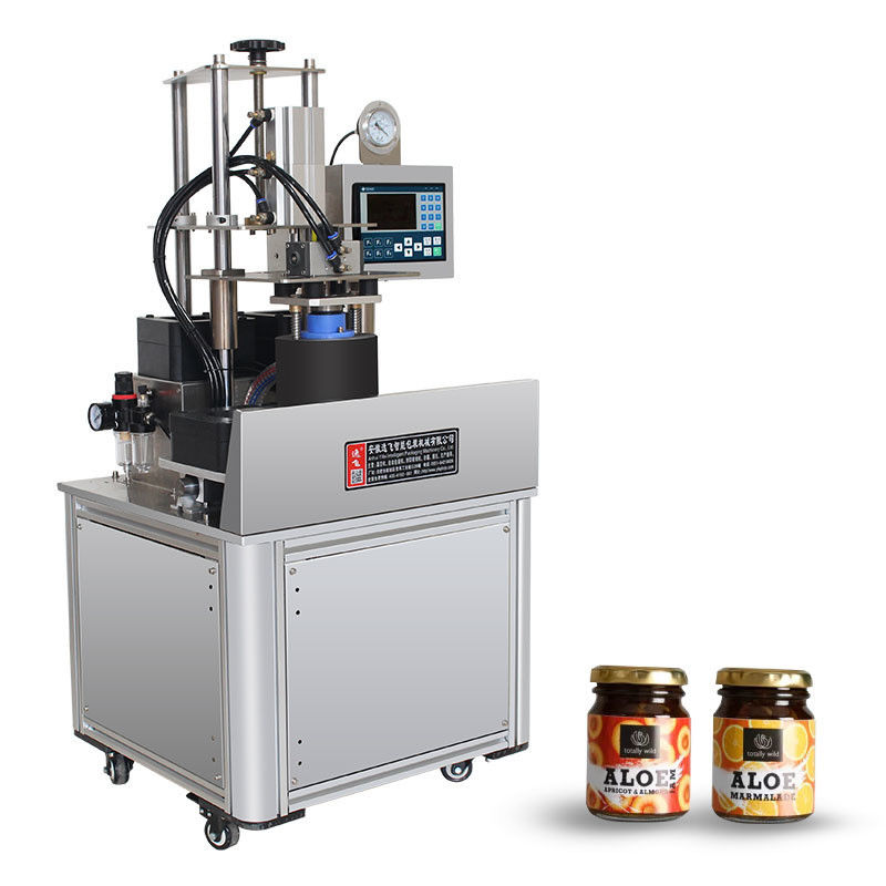 220V/50/60HZ 食品ソースの自動真空蓋機 ガラス容器 ボトル