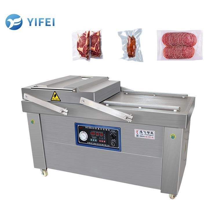 耐久性 SUS304 自動スイング DZ-800 ブーム ダブル・チャンバー 食品用真空包装機