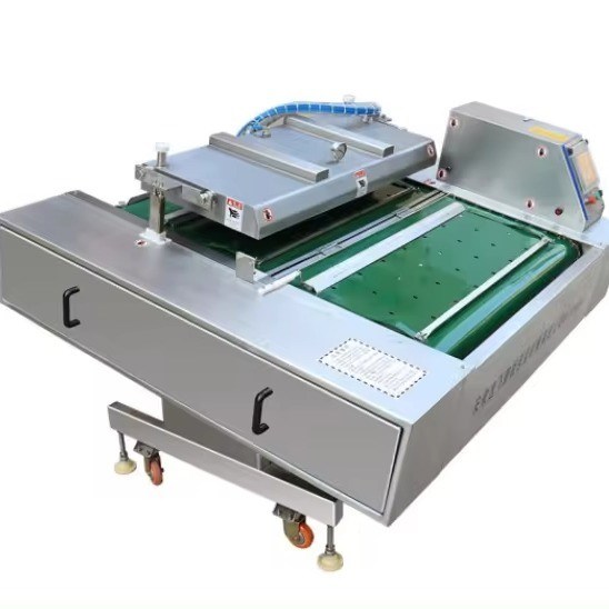 電気駆動 1000 ダブルストライプ オート 豆製品と野生野菜 連続真空包装機